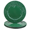6 PCS Christmas Green Charger Plates 13 Inch Plastic Dinner Table Setting